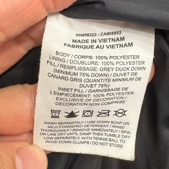 Nike Sportswear Womens Small Down Puffer Jacket Black White Tie Dye Print Hooded - Picture 4 of 7